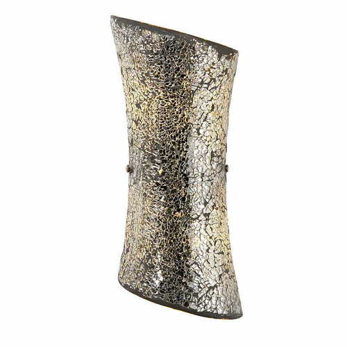 Kontrollera Vägglampa Endon Marconi 2-ljus silver/svart glas metall E14 dimbar