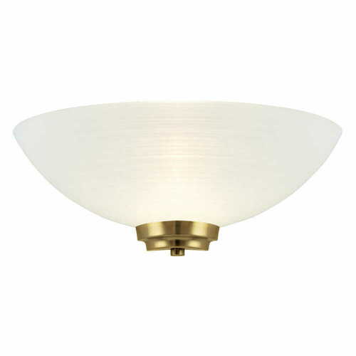 Kontrollera Vägglampa Endon Welles vit/guld mässing glas E27 dimbar WELLES-1WBAB