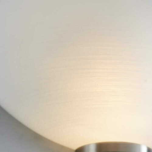Kontrollera Vägglampa Endon Welles Vit Nickel Glas E27 Dimbar WELLES-1WBSC