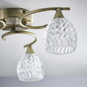 Taklampa Endon Boyer 3-ljus Mässing Transparent G9 dimbar small 3