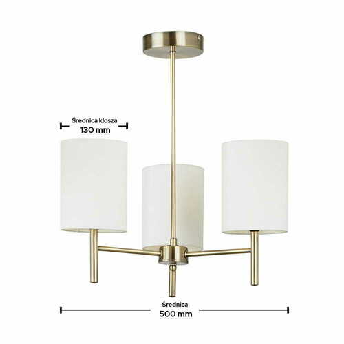 Kontrollera Taklampa Endon Brio 3-armad mässing/vit E14 plafond