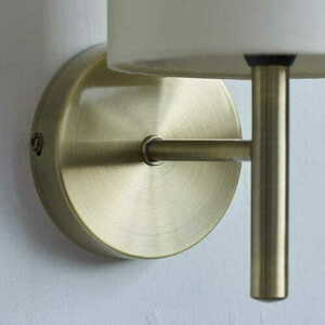 Vägglampa Endon Brio vit guld mässing tyg E14 dimbar small 2