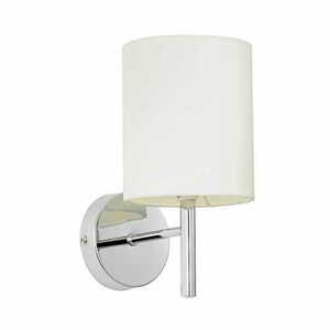 Vägglampa Endon Brio vit krom tyg E14 dimbar small 0