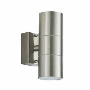 Utomhus vägglampa Endon Canon silver IP44 GU10 2x35W small 1