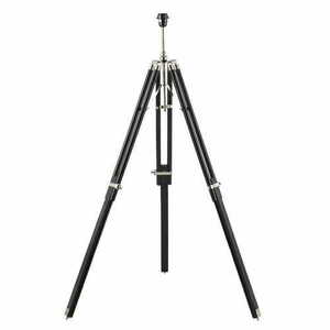 Golvlampa Endon Tripod Mässing Trä Svart E27 small 0