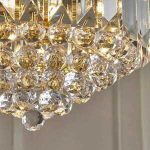 Pendellampa Endon Fargo 3-ljus mässing transparent/guld E14 glmilar 39 cm small 3