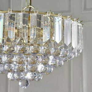 Pendellampa Endon Fargo 3-ljus mässing transparent/guld E14 glmilar 39 cm small 4
