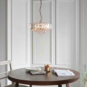 Endon Fargo FARGO-14BP ljuskrona, 3×E14, mässingsfinish, klar akryl, 39 cm small 8