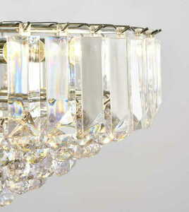 Pendellampa Endon Fargo krom transparent 6-ljus E14 dimbar small 3
