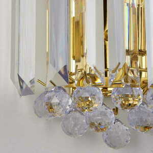 Vägglampa Endon Fargo 2-ljus Transparent/Silver/Guld E14 Dimbar small 1