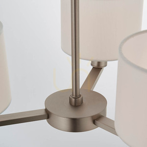 Endon Daley pendellampa, 3×E14, matt nickel och vit, 51 cm small 8