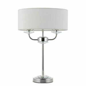 Stående lampa Endon Nixon 60804 silver/vit kristall E14 54 cm small 3