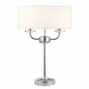 Stående lampa Endon Nixon 60804 silver/vit kristall E14 54 cm small 0