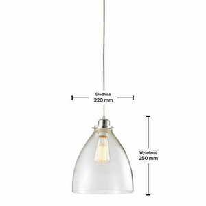 Lampskärm Endon Elstow transparent krom glas 22 cm 60874 small 1