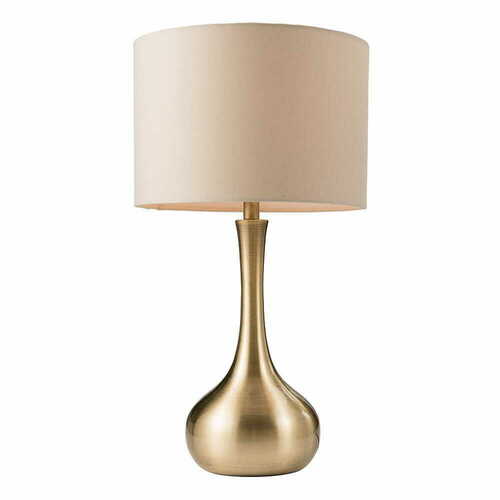 Kontrollera Stående lampa Endon Piccadilly mässing/beige klassisk E14 42 cm 61191