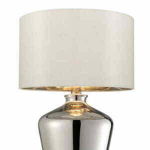 Endon Waldorf 61198 bordslampa – krom, elfenbensfärgad skärm, 47 cm small 2