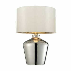 Endon Waldorf 61198 bordslampa – krom, elfenbensfärgad skärm, 47 cm small 0