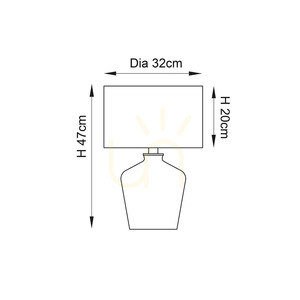 Endon Waldorf 61198 bordslampa – krom, elfenbensfärgad skärm, 47 cm small 11
