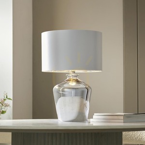Endon Waldorf 61198 bordslampa – krom, elfenbensfärgad skärm, 47 cm small 3