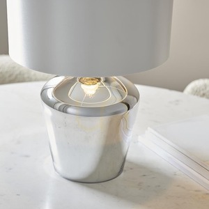 Endon Waldorf 61198 bordslampa – krom, elfenbensfärgad skärm, 47 cm small 6