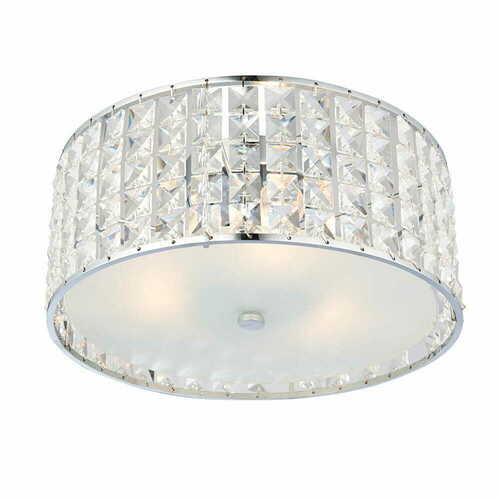 Kontrollera Taklampa Endon Belfont 3-ljus krom kristall IP44 30 cm 61252