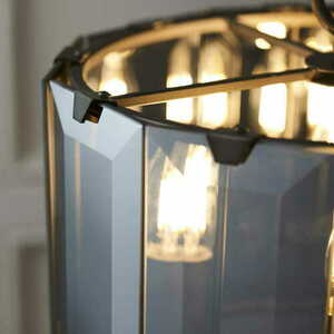 Pendellampa Endon Clooney 4-ljus rökig glas E14 35 cm small 4