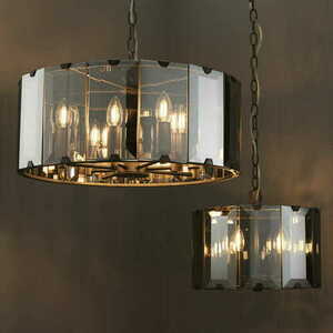 Pendellampa Endon Clooney 4-ljus rökig glas E14 35 cm small 6
