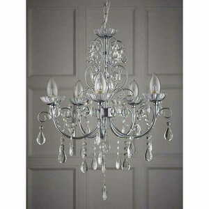Pendant Light Endon Tabitha Krom Kristall G9 5-Ljus 61384 small 2