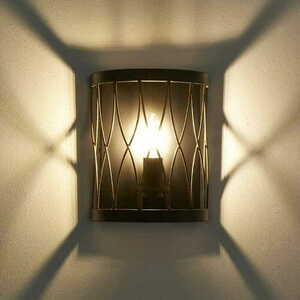 Vägglampa Endon Heston svart mässing E14 vintage 61499 small 4