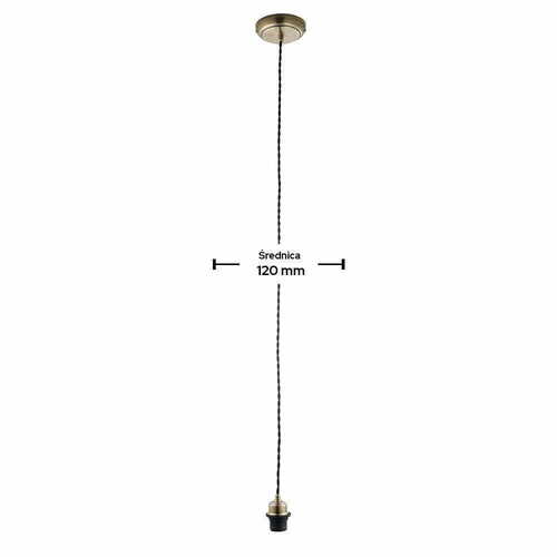 Kontrollera Endon pendellampa mässing/svart E27 LED med rörelsedetektor 12 cm