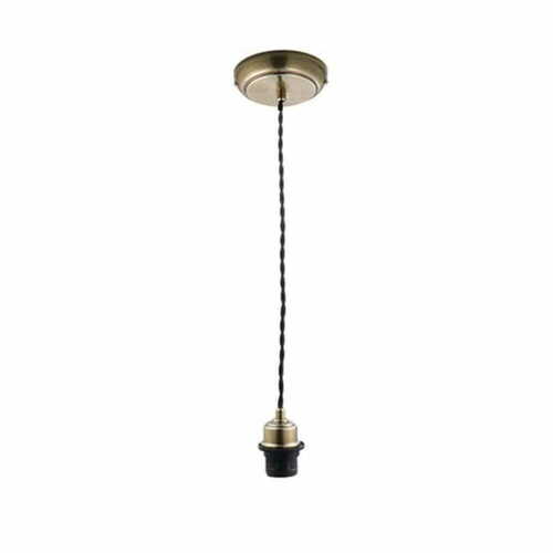 Kontrollera Endon pendellampa mässing/svart E27 LED med rörelsedetektor 12 cm