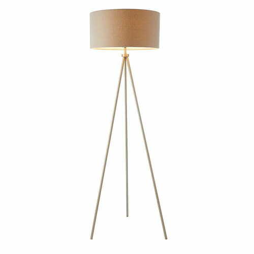 Kontrollera Golvlampa Endon Tri grå beige tyg 152,5 cm E27 66987