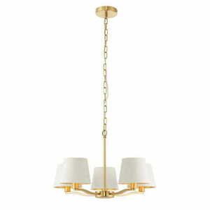 Taklampa Endon Harvey vit/guld 5-ljus E14 Ø56 cm small 1