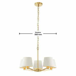 Taklampa Endon Harvey vit/guld 5-ljus E14 Ø56 cm small 0