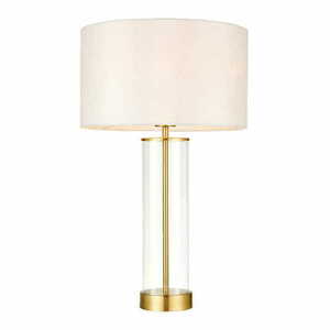 Stående lampa Endon Lessina 68802 mässing/vit, tygskärm, 57 cm small 0