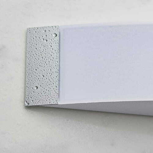 Kontrollera Vägglampa Endon Onan LED 2-Ljus Vit/Silver IP44 4000K Rörelsedetektor