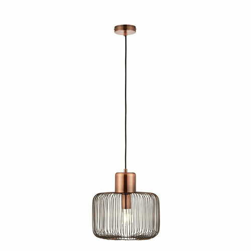 Kontrollera Pendellampa Endon Nicola Koppar Ø30 cm Stål E27