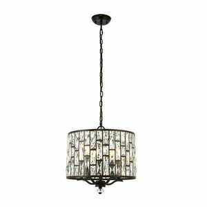 Pendellampa Endon Belle brun kristall 5-ljus E14 41 cm small 4