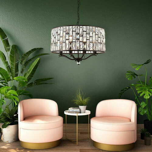 Kontrollera Pendant Light Endon Belle 69391 Brun Kristall 8-ljus