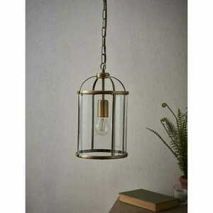 Endon Lambeth pendellampa mässing transparent E27 20 cm 69454 small 3