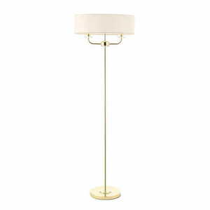 Golvlampa Endon Nixon 70563 mässing/vit 2-ljus E14 157 cm small 0