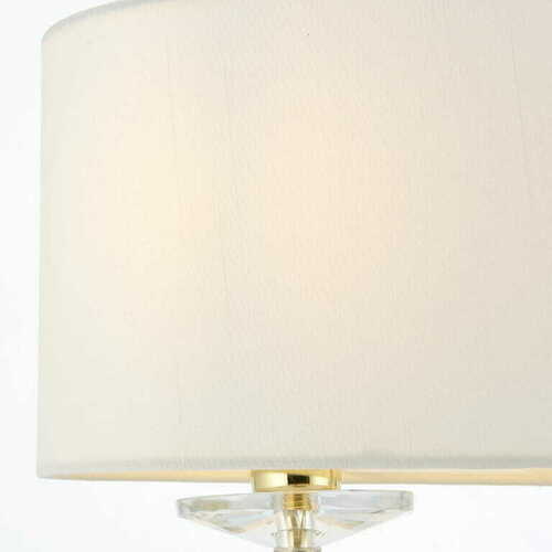 Kontrollera Stående lampa Endon Nixon mässing/vit kristall E14 70564