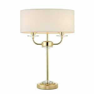 Stående lampa Endon Nixon mässing/vit kristall E14 70564 small 0
