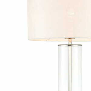 Bordslampa Endon Lessina Touch 70600 silver/vit tyg E27 57 cm small 3