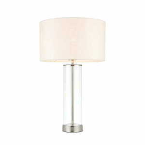 Bordslampa Endon Lessina Touch 70600 silver/vit tyg E27 57 cm small 0