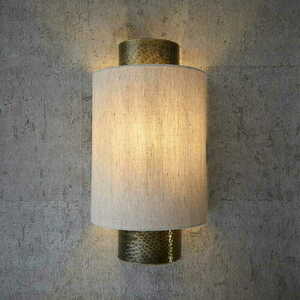 Vägglampa Endon Indara Beige Mässing E14 71308 small 2