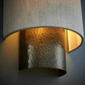 Vägglampa Endon Indara Beige Mässing E14 71308 small 4