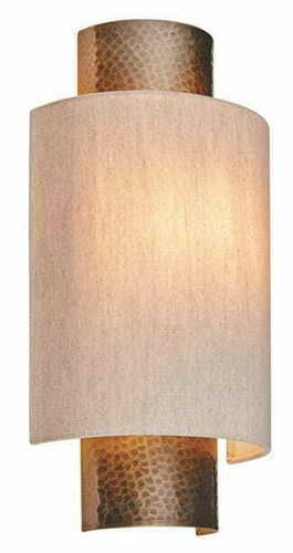 Kontrollera Vägglampa Endon Indara Beige Mässing E14 71308