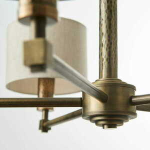Pendellampa Endon Indara beige 5-ljus E14 68 cm small 1