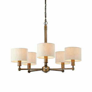 Pendellampa Endon Indara beige 5-ljus E14 68 cm small 0